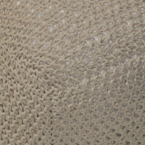 Semi Rounded Pouf, Cable Knitted, Perfect Seating