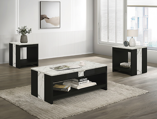 Rangley Black Cocktail Table Set B6835-CE-SET by Crown Mark