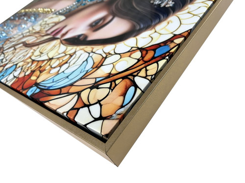 Jeweled Reverie I Gloss Canvas In Frame - Blue / Brown