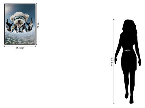 Skybound Pals II Gloss Canvas With Rocks In Frame - Black / Blue