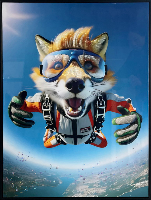 Skybound Pals I Gloss Canvas With Rocks In Frame - Blue / Orange