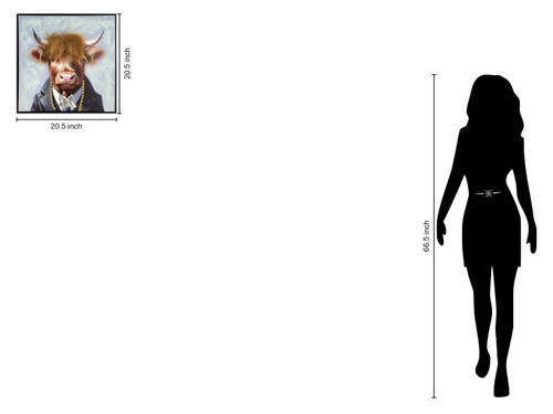 Animal Honor Role I Hand-Embellished Canvas With Fabric In Frame - Black / Brown