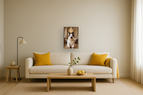 Spa Pup I Hand-Embellished Canvas In Frame - Black / Gold