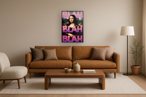 Blush Refrain Hand-Embellished Canvas In Frame - Black / Pink