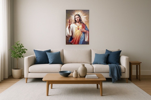 Sacred Bloom II Hand-Embellished Canvas In Frame - Black / Gold