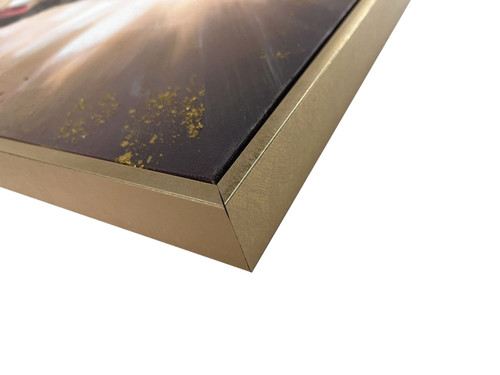 Sacred Bloom II Hand-Embellished Canvas In Frame - Black / Gold