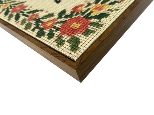 Bathroom Wit I Hand-Embellished Canvas In Frame - Brown / Multicolor