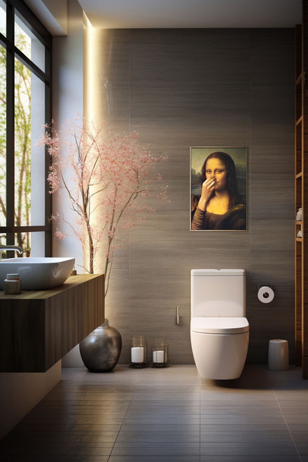 Wry Masterpiece Hand-Embellished Canvas In Frame - Brown / Beige