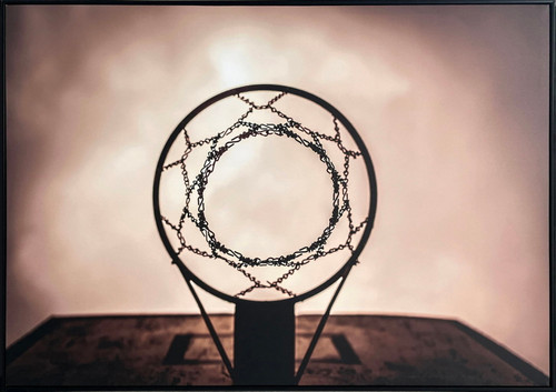 Backboard Glow Canvas In Frame - Purple / Sepia