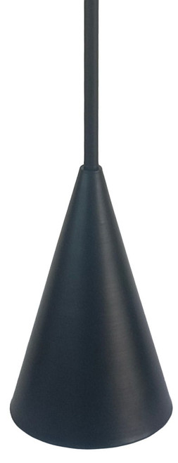 Conical Oasis Metal Floor Lamp - Matte Black / White