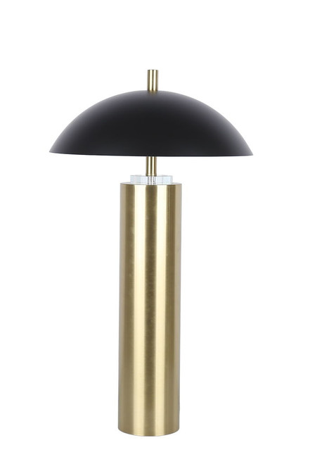 Aurora Column On/Off Touch, USB Charging, Metal & Crystal Table Lamp (Set of 2) - Soft Gold / Matte Black
