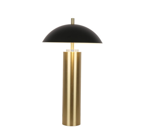 Aurora Column On/Off Touch, USB Charging, Metal & Crystal Table Lamp (Set of 2) - Soft Gold / Matte Black
