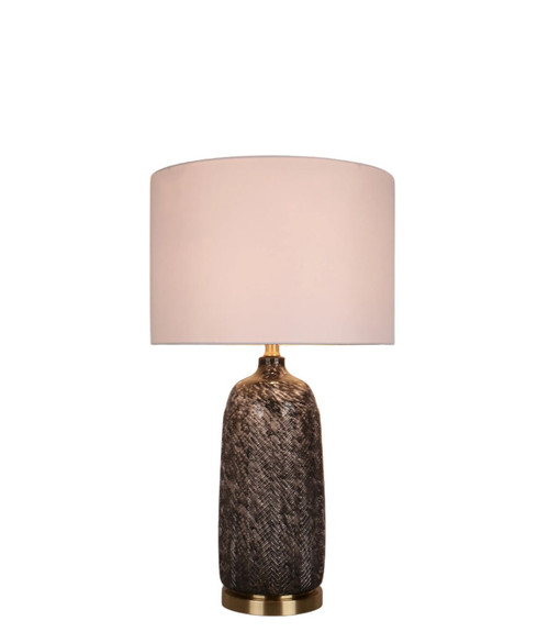 Midnight Weave Art Glass & Metal Table Lamp (Set of 2) - Midnight Weave Art Glass