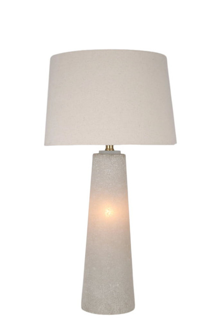 Mystic Frost Glass Table Lamp With Night Light (Set of 2) - Frosted Glass / Frosted Crystal