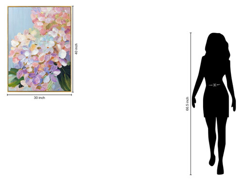 Petal Reverie II Hand-Embellished Canvas In Frame - Gold / Pink