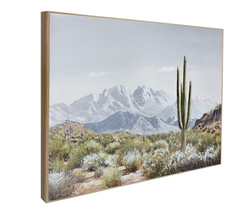 Sonoran Vista I Hand-Embellished Canvas In Frame - Brown / Blue