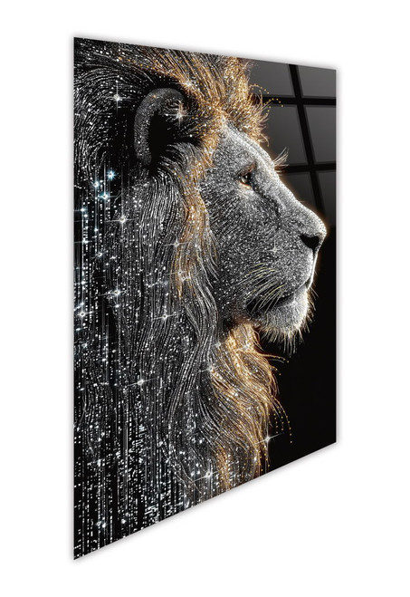 Starlit Sovereign I Tempered Glass With Foil & Rhinestones - Black / Gold