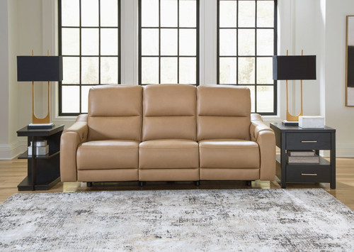 Mosswell - Power Reclining Sofa With Adj Headrest - Toffee