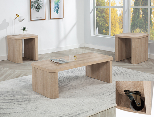 Ashton Natural Cocktail Table Set 4231SET by Crown Mark