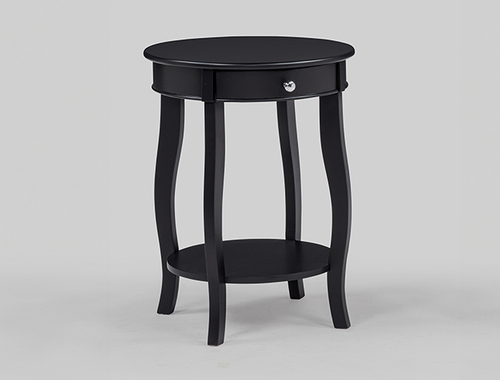 Jacie Black Chairside Table 4903BK by Crown Mark