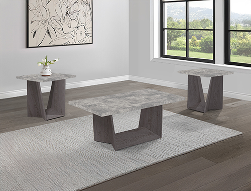 Adea Concrete Cocktail Table Set 4226CC-SET by Crown Mark
