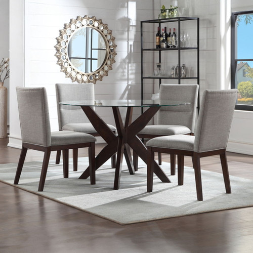 Amalie - 5 Piece Dining Set - Brown