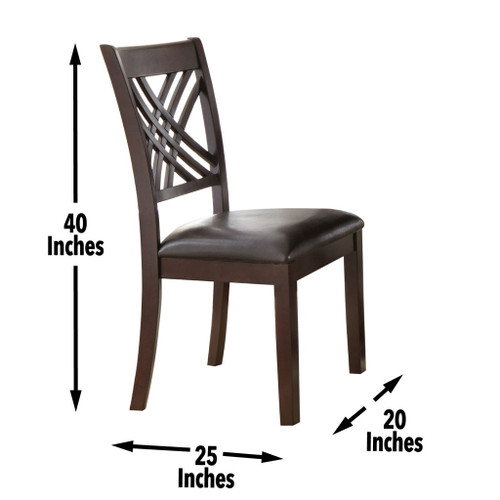 Adrian - Side Chair - Dark Brown