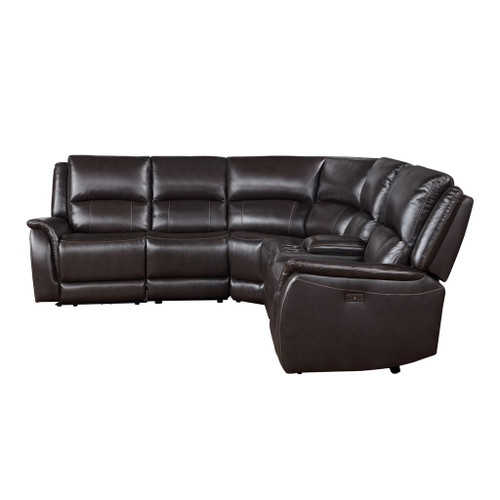 Alexandria - Leather Power Sectional