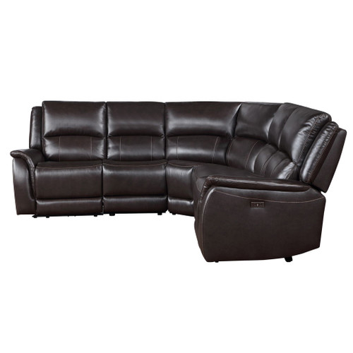 Alexandria - Leather Power Sectional
