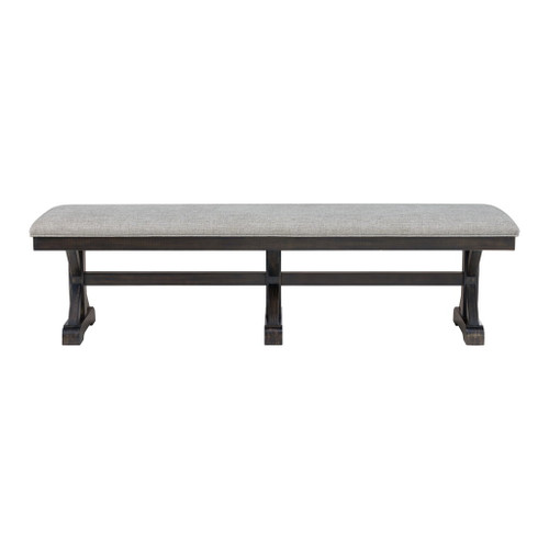 Montrose - Fabric Dining Bench - Espresso / Light Gray
