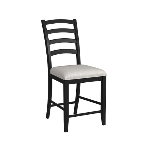 Tulane - 5 Piece Dining Set (Counter Table & 4 Counter Chairs) - Oak & Black