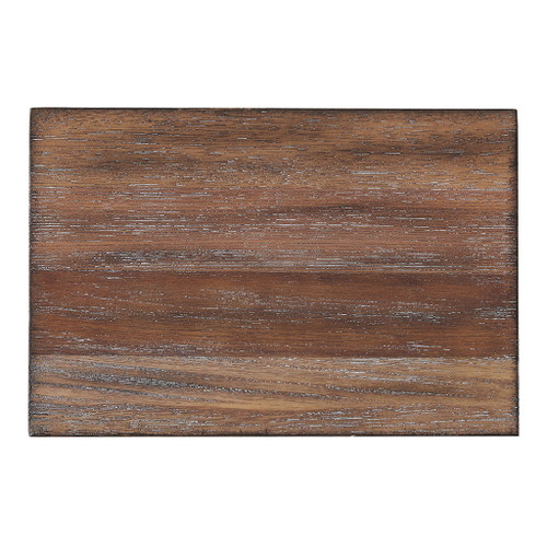 Chevron - Round End Table - Dark Brown / Black