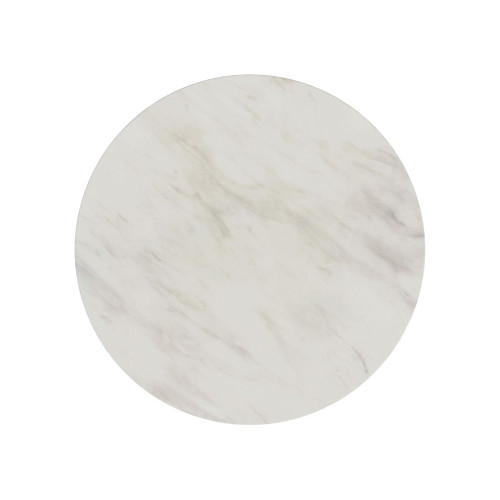 Sylvie - Round Dining Table With Faux Marble Top