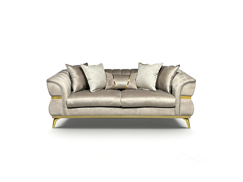 Mia Luxury Beige Velvet Living Room Set