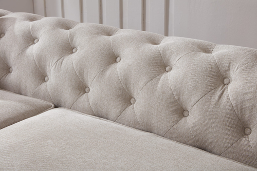 Blake Beige Chesterfield Sectional Sofa