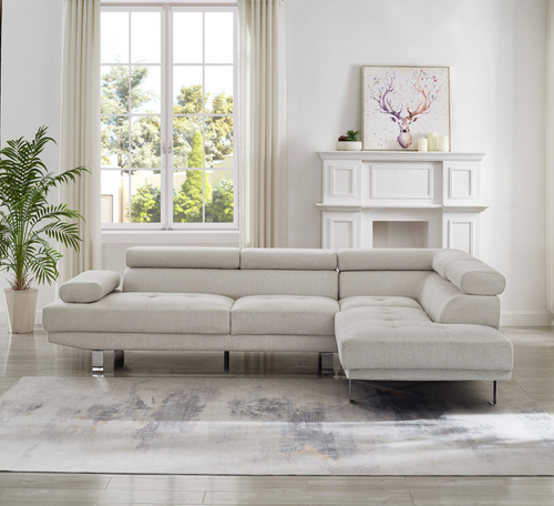 Milton Modern 107" Linen Sectional