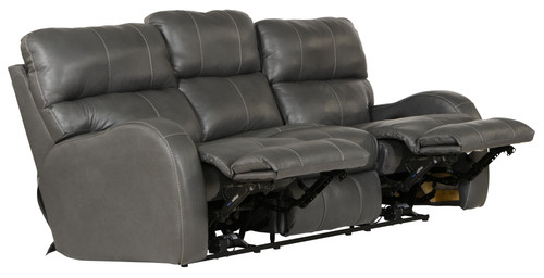 Angelo - Power Reclining Sofa - Gunmetal