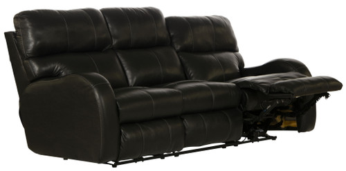 Angelo - Leather Power Reclining Sofa - Black