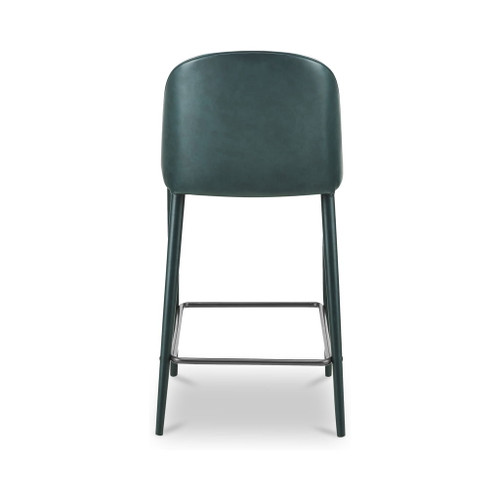 Burton - Counter Stool Vegan Leather - Dark Teal / Blue