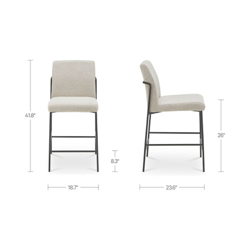 Danny - Counter Stool - Ivory / Beige