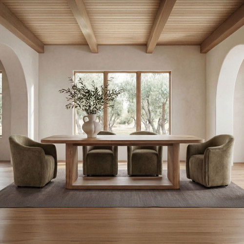 Drava - Rolling Dining Chair - Green