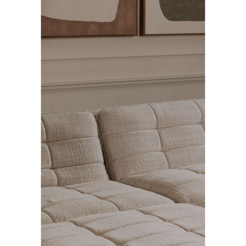 Lino - Armless Modular Sofa - Textured Oat / Beige