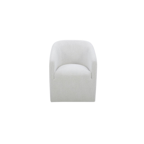 Sandy - Fabric Rolling Dining Chair - Off White