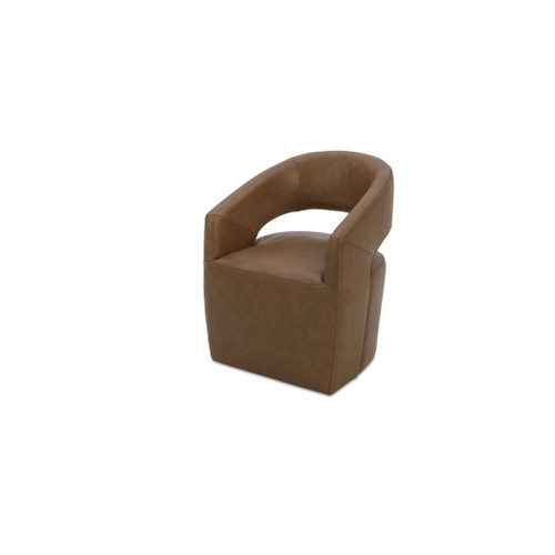 Barrow - Rolling Dining Chair Leather - Tan