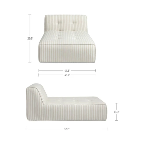 Sunseeker - Outdoor Chaise Stripe - Brown