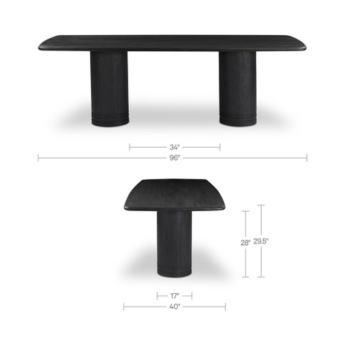 Daphne - Dining Table Large - Black