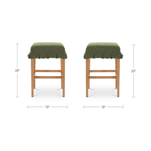 Anna - Counter Stool - Green / Light Brown