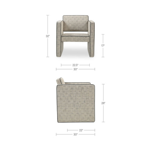 Harris - Accent Chair - Black / Beige Weave