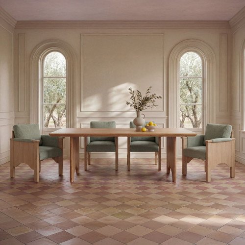 Bauer - Dining Chair - Sage Green / Light Brown