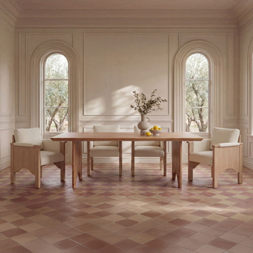 Bauer - Dining Chair - Cream / White / Light Brown